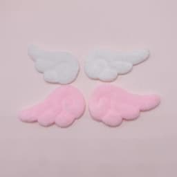 7*4Cm 40Pcs/Lot Plush Felt Angel Wing Padded Appliques For DIY Children Hair Clip  And Sock Hat Accessories