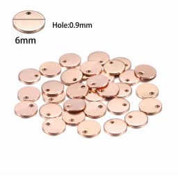 1 Bag Rose Gold Plated Heart-Shaped Water Drop Stainless Steel Charm Dog Tag Oval Blank Pendant For DIY Jewelry Making Component