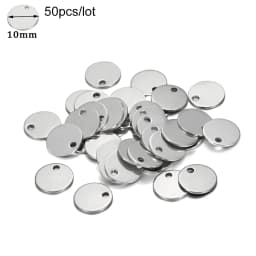 1 Bag Rose Gold Plated Heart-Shaped Water Drop Stainless Steel Charm Dog Tag Oval Blank Pendant For DIY Jewelry Making Component