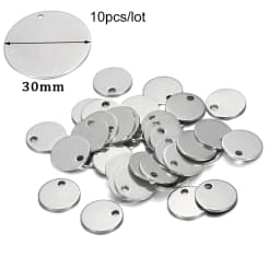 1 Bag Rose Gold Plated Heart-Shaped Water Drop Stainless Steel Charm Dog Tag Oval Blank Pendant For DIY Jewelry Making Component