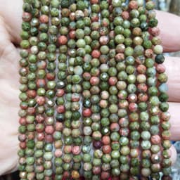 Faceted 2 3MM Natural Jades Rose Quarts Amethysts Small Round Stone Loose Bead For Jewelry Makng Charm DIY Bracele Necklace