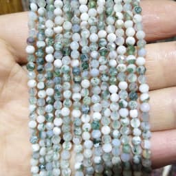 Faceted 2 3MM Natural Jades Rose Quarts Amethysts Small Round Stone Loose Bead For Jewelry Makng Charm DIY Bracele Necklace
