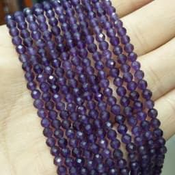 Faceted 2 3MM Natural Jades Rose Quarts Amethysts Small Round Stone Loose Bead For Jewelry Makng Charm DIY Bracele Necklace