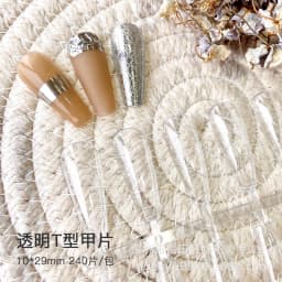 240PCS Nail Display Tips, Clear Fake Acrylic Nail Tips for Practice Foldable Flat-Back Pointed False Nail Art Display,Y7676-6778
