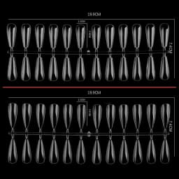 240PCS Nail Display Tips, Clear Fake Acrylic Nail Tips for Practice Foldable Flat-Back Pointed False Nail Art Display,Y7676-6778