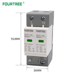 SPD AC 2P Surge Protection 20〜40KA 30KA〜60KA House Lightning Protector Low-Voltage Arrester Device 275V 385V Din Rail