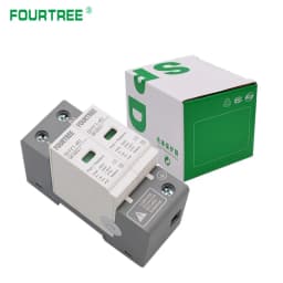 SPD AC 2P Surge Protection 20〜40KA 30KA〜60KA House Lightning Protector Low-Voltage Arrester Device 275V 385V Din Rail
