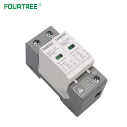 SPD AC 2P Surge Protection 20〜40KA 30KA〜60KA House Lightning Protector Low-Voltage Arrester Device 275V 385V Din Rail