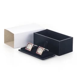 Men Cufflinks Storage Box Black Faux Leather Case Brooch Lapel Pin Hair Pins Gift Packaging Box Tie Tack Tie Clip Collection Box