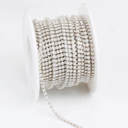 SS6-SS12 Fancy Rhinestone Chain Apparel Colorful Claw With Glass Rhinestone Dense Rhinestone Cup Chain Trim For DIY Accessories