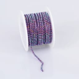 SS6-SS12 Fancy Rhinestone Chain Apparel Colorful Claw With Glass Rhinestone Dense Rhinestone Cup Chain Trim For DIY Accessories