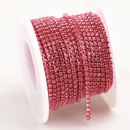 SS6-SS12 Fancy Rhinestone Chain Apparel Colorful Claw With Glass Rhinestone Dense Rhinestone Cup Chain Trim For DIY Accessories