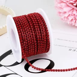 SS6-SS12 Fancy Rhinestone Chain Apparel Colorful Claw With Glass Rhinestone Dense Rhinestone Cup Chain Trim For DIY Accessories