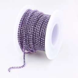 SS6-SS12 Fancy Rhinestone Chain Apparel Colorful Claw With Glass Rhinestone Dense Rhinestone Cup Chain Trim For DIY Accessories