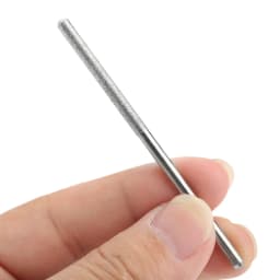 5x 3mm Drill Diamond Coated Grinder Heads Shank Cylindrical Flat Head Lengthened Burrs Set Polishing For Dremel Rotary Tool