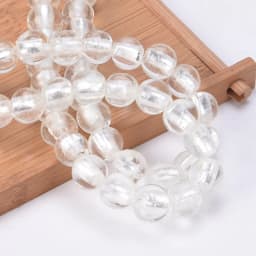 10pcs Round 8mm 10mm 12mm Foil Lampwork Glass Loose Beads for DIY Crafts Jewelry Making Findings