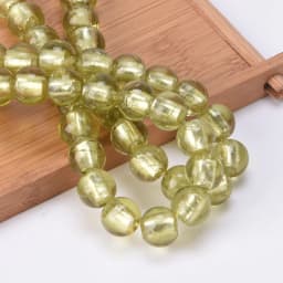 10pcs Round 8mm 10mm 12mm Foil Lampwork Glass Loose Beads for DIY Crafts Jewelry Making Findings
