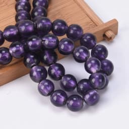 10pcs Round 8mm 10mm 12mm Foil Lampwork Glass Loose Beads for DIY Crafts Jewelry Making Findings