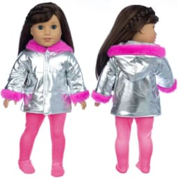 43cm Baby new born Doll winter clothing for baby doll clothes 18 Inch girl Doll jacket Coat, Shoes are not included.