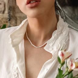 European and American Pearls Necklace Women's Ins Style Simple and Fresh Pearl Necklace Chocker Choker