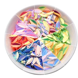 6*15mm Leaf Shape PVC Bulk Sequined Nail Glitter DIY Garment Sewing Supplies Footwear Accessories Party Decoration