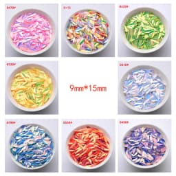 6*15mm Leaf Shape PVC Bulk Sequined Nail Glitter DIY Garment Sewing Supplies Footwear Accessories Party Decoration