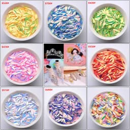 6*15mm Leaf Shape PVC Bulk Sequined Nail Glitter DIY Garment Sewing Supplies Footwear Accessories Party Decoration