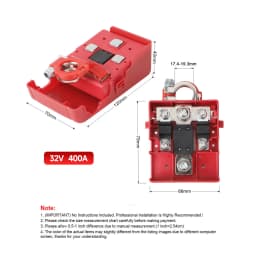 Car Battery Terminals Connectors Fused 32V 400A Distribution Clamp for OPEL Movano Van 1998–2003 Terminals 12V Battery Lug