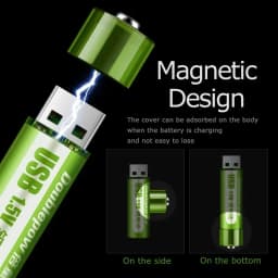 1.5V AA Battery 1400mWh/900mAh USB Rechargeable Li-ion Battery for Remote Control Mouse Small Fan Electric Toy Battery