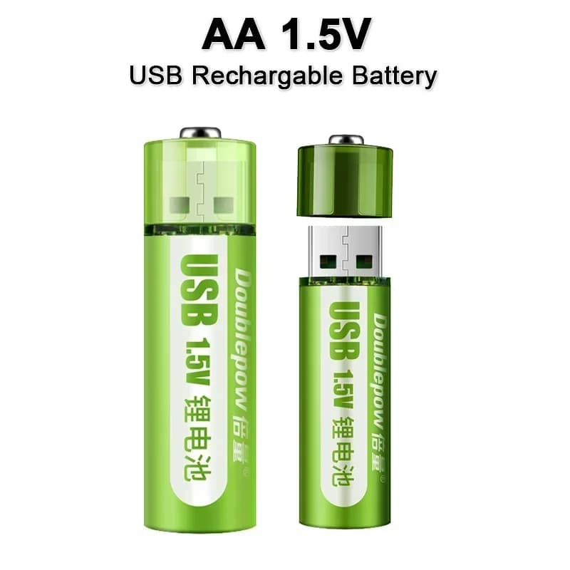 1.5V AA Battery 1400mWh/900mAh USB Rechargeable Li-ion Battery for Remote Control Mouse Small Fan Electric Toy Battery