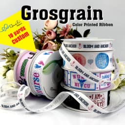 HAOSIHUI Grosgrain Ribbon Customizable Cartoon Or Logo Printed Single Side Colorful 10-32mm Width 10-50 Yards Length
