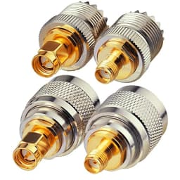 4 PCS/SET UHF Male Fmale PL259 SO239 to SMA Male Female Connector RF Coax Coaxial Adapter Kit