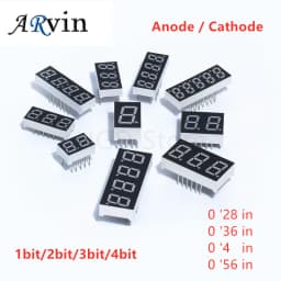 5Pcs 0.28 Inch Digital Tube LED Display 1Bit 2Bit 3Bit 4Bit Display Common Anode / Cathode 0.28"/0.36"/0.4"/0.56" 7 Segment Red