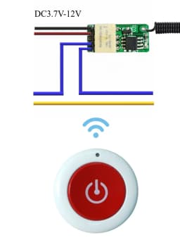 Trigger Button Power Saving Mini Relay Contact RF Wireless Switches 3.7V 4.2V 5V 6V 7.4V 9V 12V 433 Smart Home Small Tiny Remote
