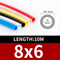 10M Nylon Tube PA Pneumatic Air Hose OD 4mm 5mm 6mm*1 8mm 10mm 12mm 14mm 16mm High Pressure Oil Pipe PA11-6 Tubing PA6