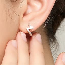 Geometric Tiny Hoop Earrings For Women Micro Crystal Zircon Star Flower Heart Huggie Small Classic Earring Piercing Jewelry Gift