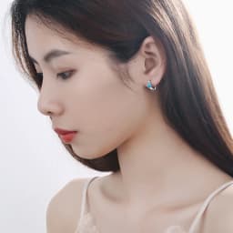 Geometric Tiny Hoop Earrings For Women Micro Crystal Zircon Star Flower Heart Huggie Small Classic Earring Piercing Jewelry Gift