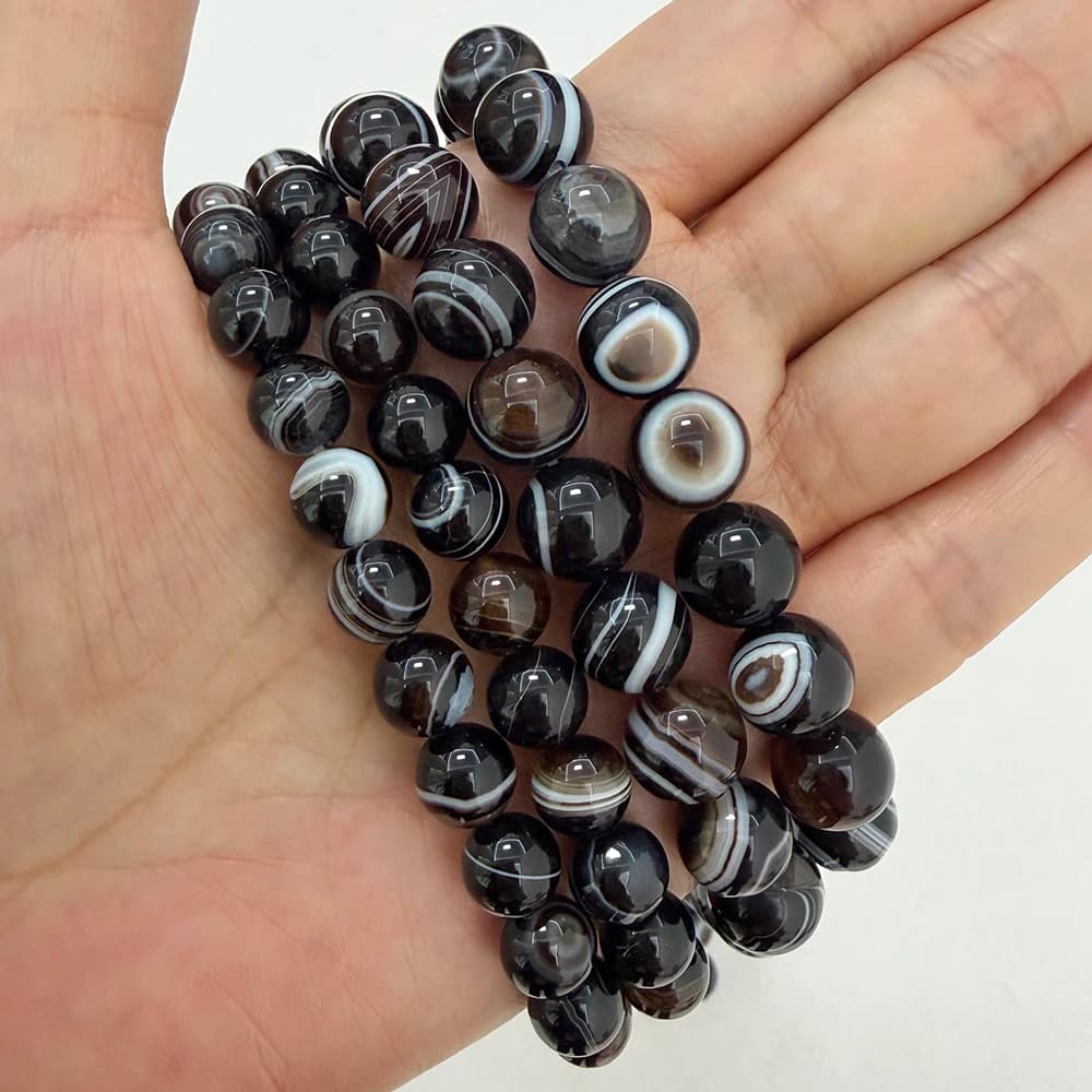Natural Stone AAAA Quality Coffe Sardonyx Agate Round Loose Beads 6 8 10 12MM Pick Size For Jewelry Making