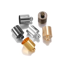 50Pcs/Lot 3-10mm Tassel Leather Cord End Crimp Caps Beads End Tip Cap for DIY Necklace Jewelry Making Findings Accessories