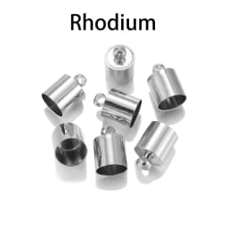 50Pcs/Lot 3-10mm Tassel Leather Cord End Crimp Caps Beads End Tip Cap for DIY Necklace Jewelry Making Findings Accessories