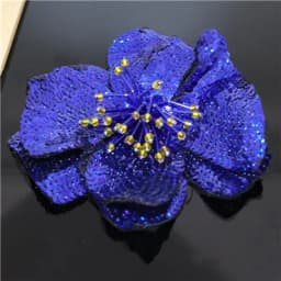 AHYONNIEX 1 Piece Large Sequins Flowers Patches Fashion Embroidered Applique for Clothing Sew On Patch for Clothes