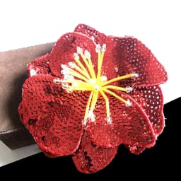 AHYONNIEX 1 Piece Large Sequins Flowers Patches Fashion Embroidered Applique for Clothing Sew On Patch for Clothes
