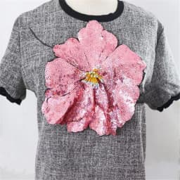 AHYONNIEX 1 Piece Large Sequins Flowers Patches Fashion Embroidered Applique for Clothing Sew On Patch for Clothes