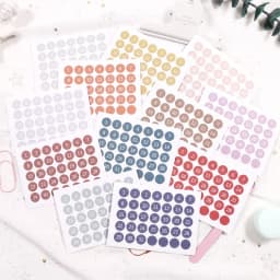 Fromthenon 2026 Notebook & Journals Date Stickers for Full Year Planner Round Number Sticker 365 Daily Days Stickers Stationery