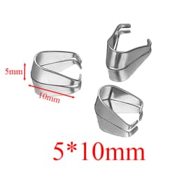 50pcs Stainless Steel Clip Clasps Pendant Charms Buckle Connectors Bail Beads DIY Jewelry Findings Crafts Components Accessories