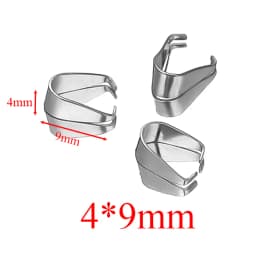 50pcs Stainless Steel Clip Clasps Pendant Charms Buckle Connectors Bail Beads DIY Jewelry Findings Crafts Components Accessories
