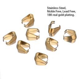 50pcs Stainless Steel Clip Clasps Pendant Charms Buckle Connectors Bail Beads DIY Jewelry Findings Crafts Components Accessories