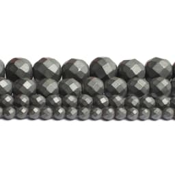 Natural Stone Gold Silver Color Hematite Round Loose Beads For Jewelry Making DIY Bracelet Accessories 15'' 2/3/4/6/8/10/12mm
