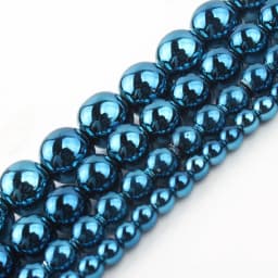 Natural Stone Gold Silver Color Hematite Round Loose Beads For Jewelry Making DIY Bracelet Accessories 15'' 2/3/4/6/8/10/12mm