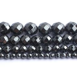 Natural Stone Gold Silver Color Hematite Round Loose Beads For Jewelry Making DIY Bracelet Accessories 15'' 2/3/4/6/8/10/12mm